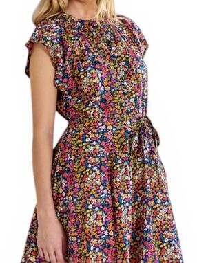 Apiece Apart Forta Dress Women’s Small Le Femme Floral Pink Organic Cotton Mini